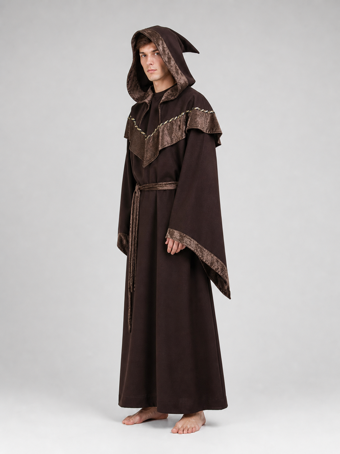 Hooded cosplay costume, medieval style