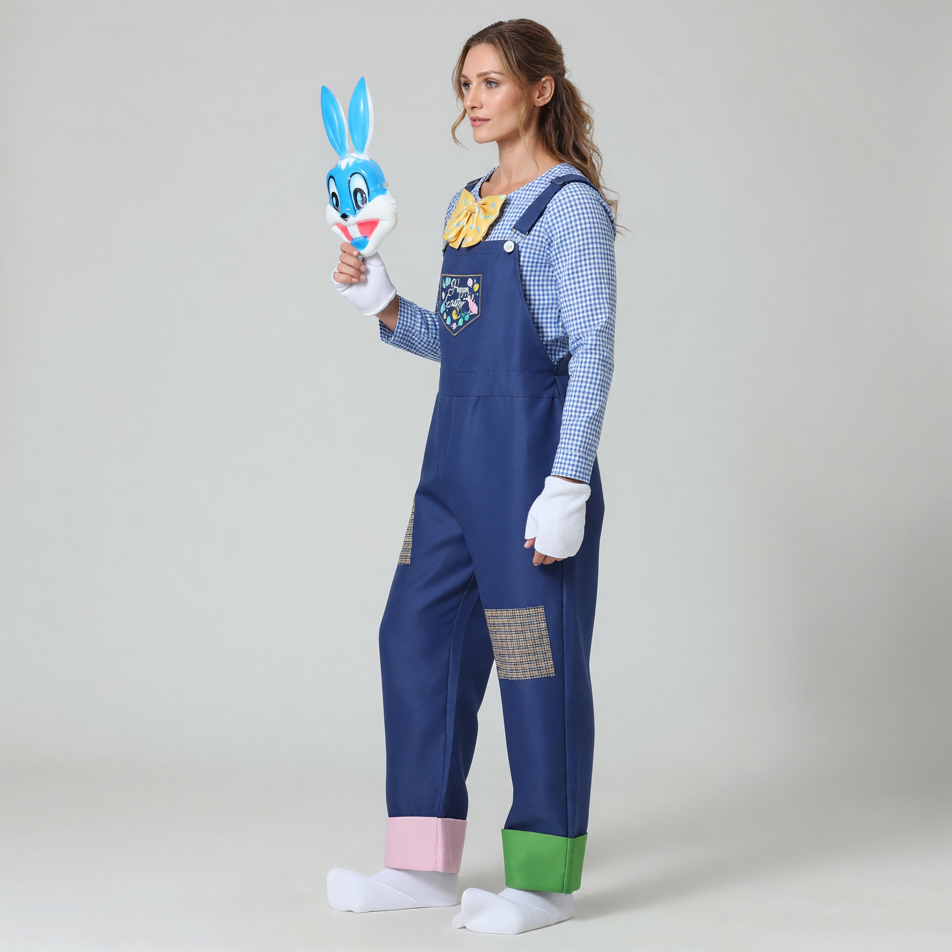 Easter Bunny Costume with Mask and Bow Tie
