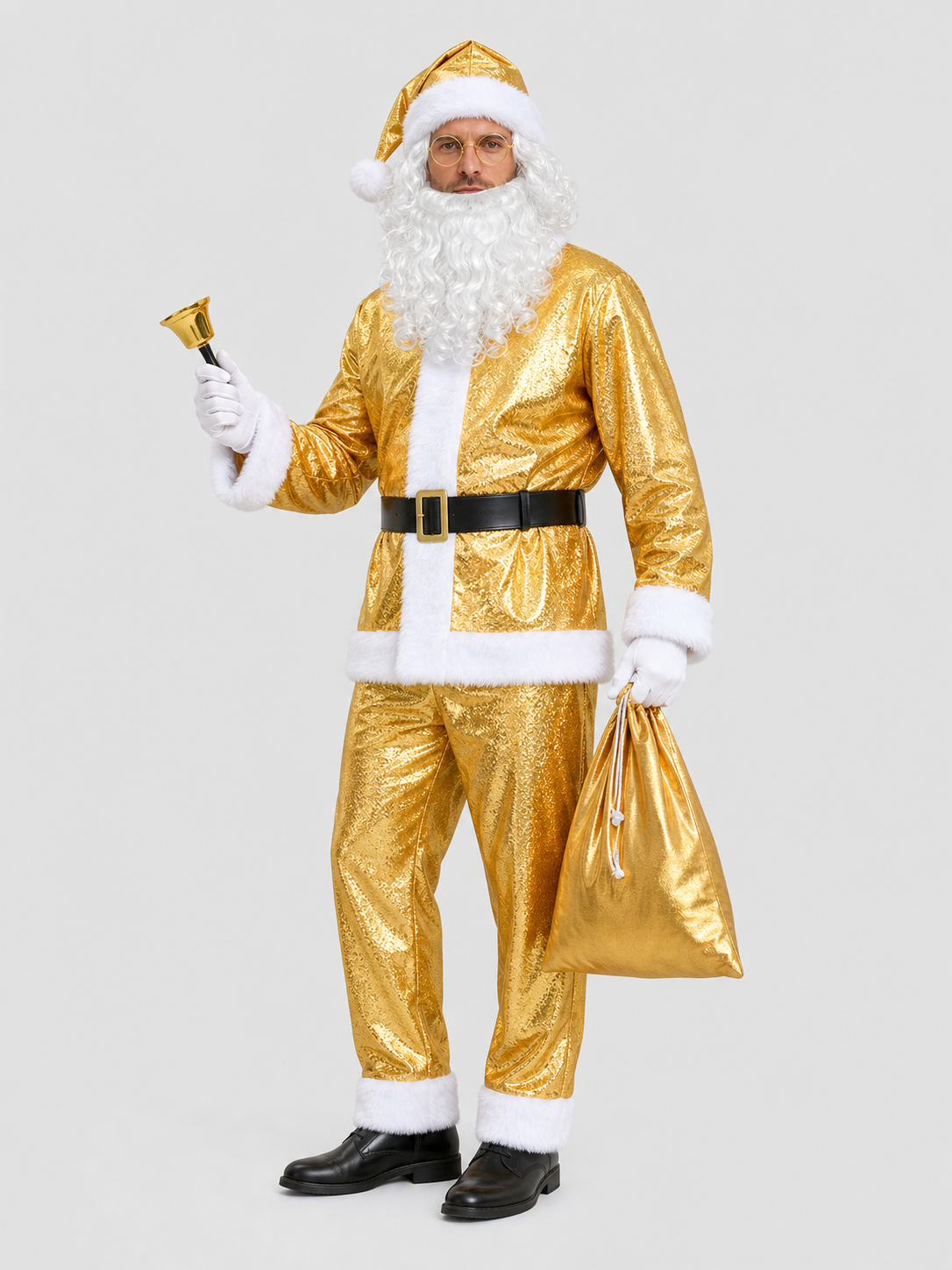Gold Ded Moroz Costume, 10-Piece Set side view