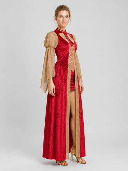 Pharaoh Cosplay Dress with Wide Sleeves side view