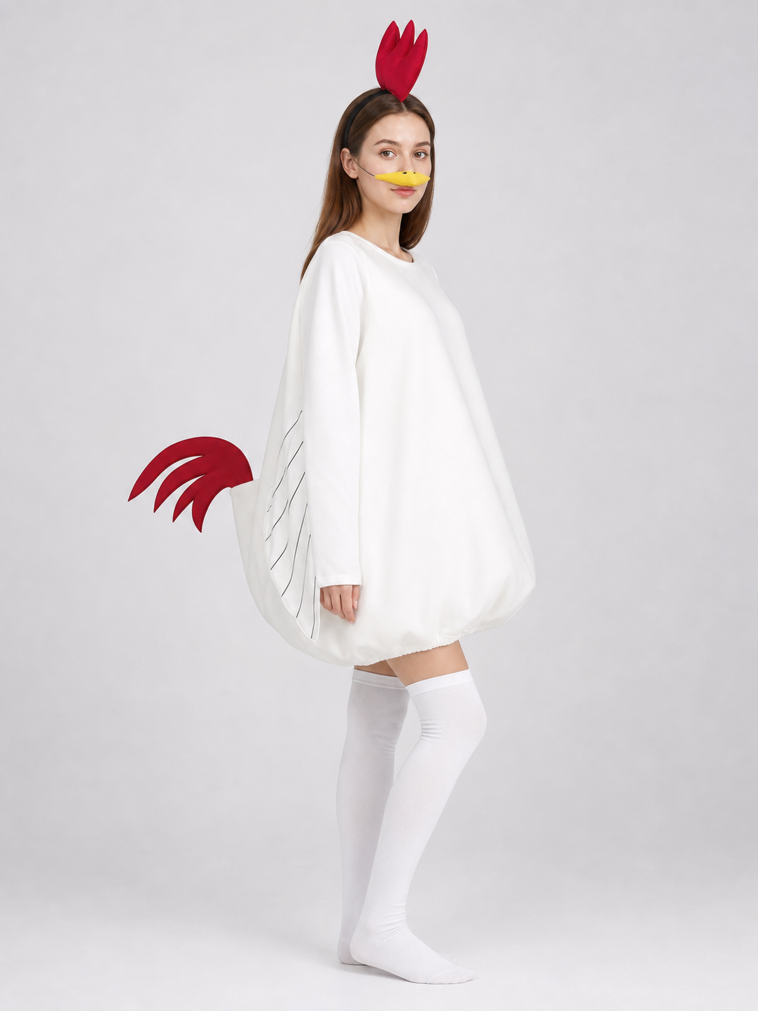 Adult Chicken Costume with Wings and Accessories