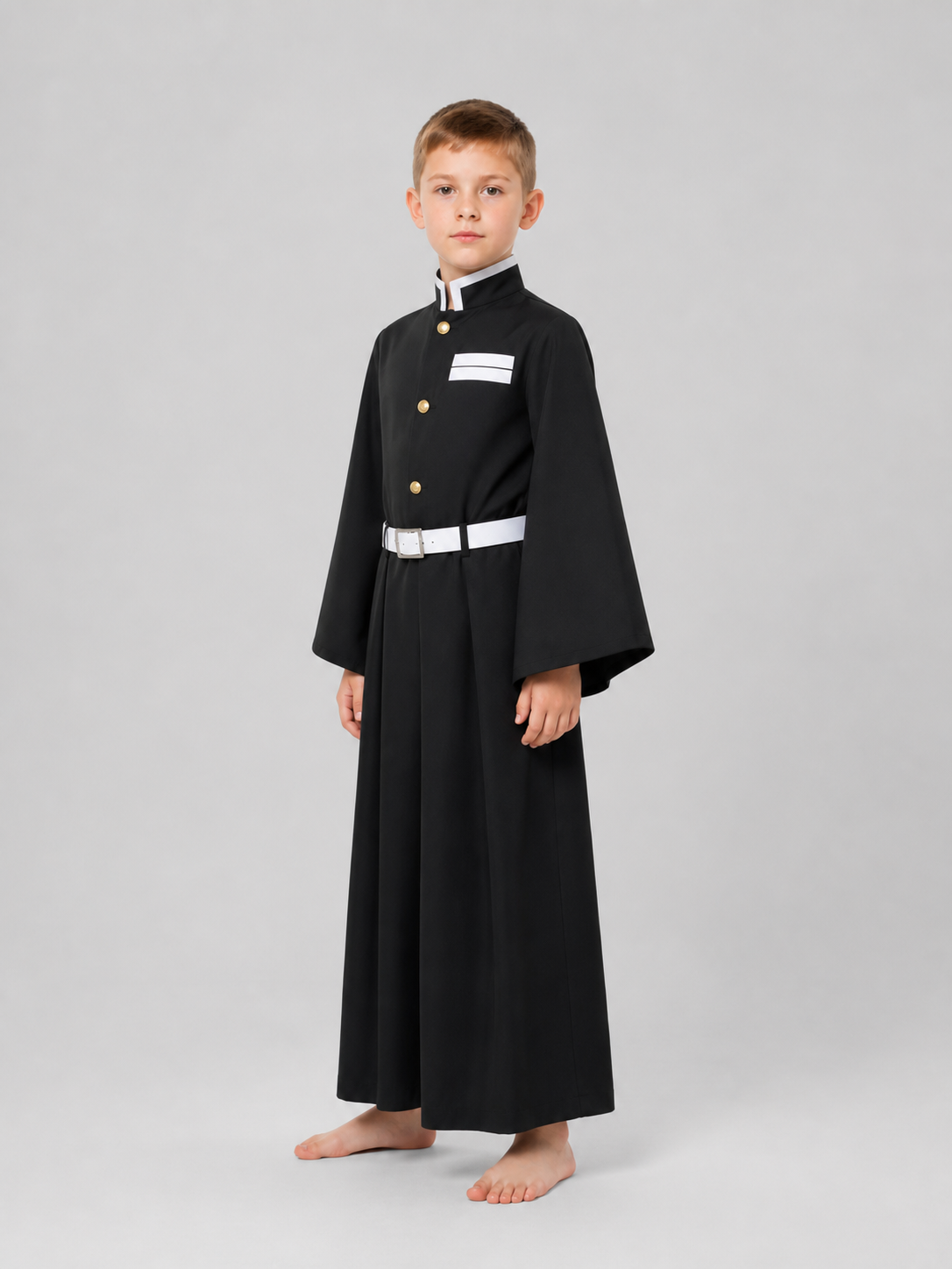 Tokito Muichiro Cosplay Costume: Top, Pants, and Belt side view