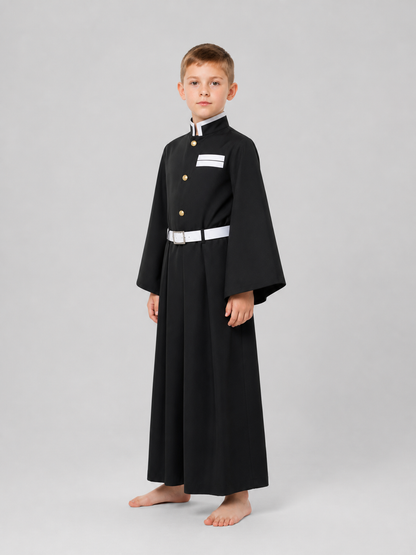 Tokito Muichiro Cosplay Costume: Top, Pants, and Belt side view