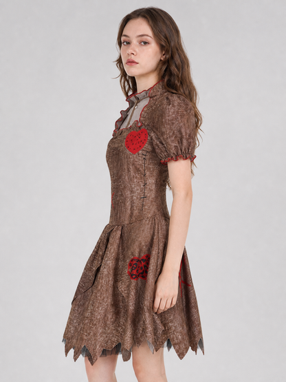 Halloween Costume Dress with Torn Hem