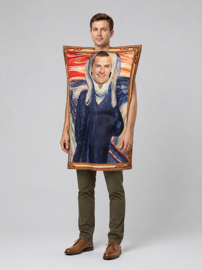 The Scream Cosplay Costume — Framed Painting, Adult side view
