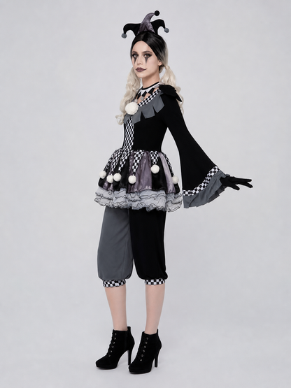 Black-and-White Jester Costume Set
