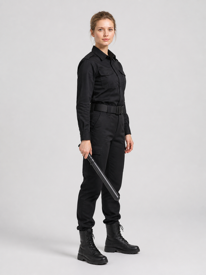 Black Police Baton for Cosplay and Halloween side view