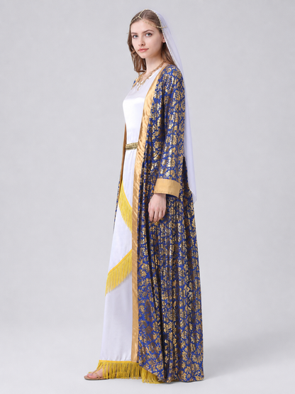 Retro Costume with Dress and Cape for Cosplay