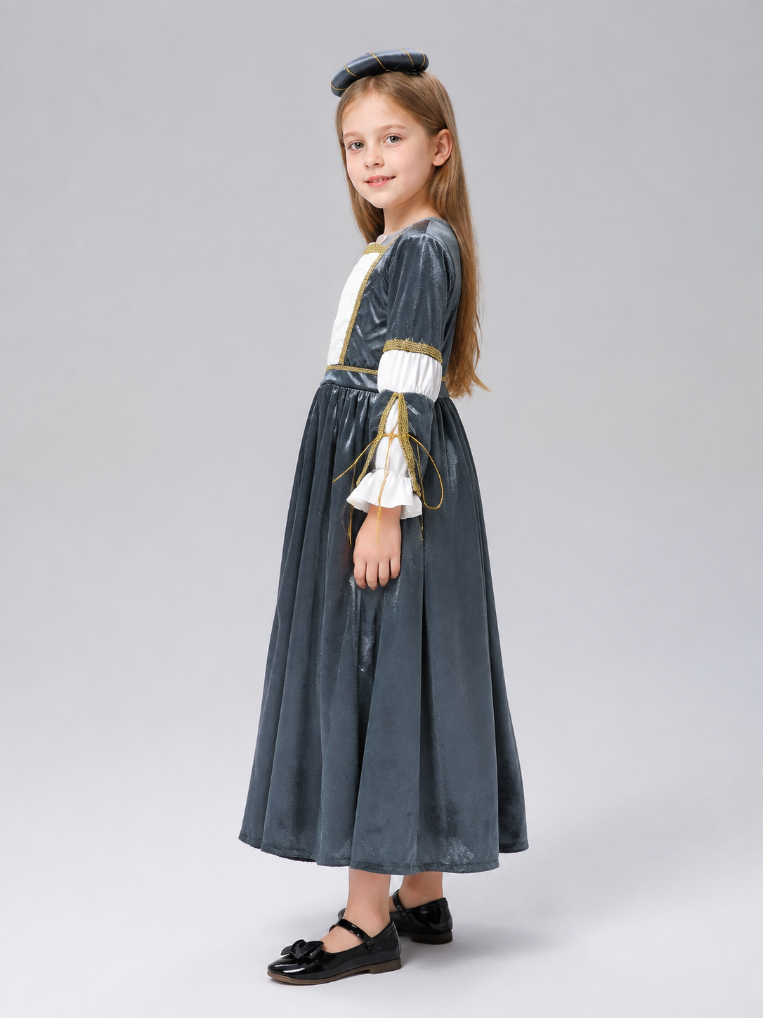 Children’s Carnival Dress with Headpiece side view