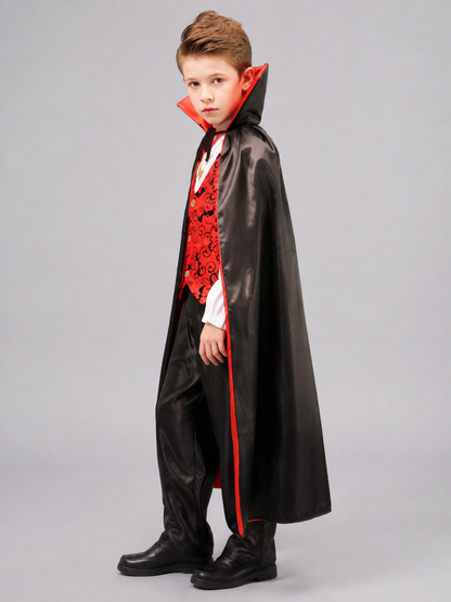 Children's Vampire Costume with Cape side view