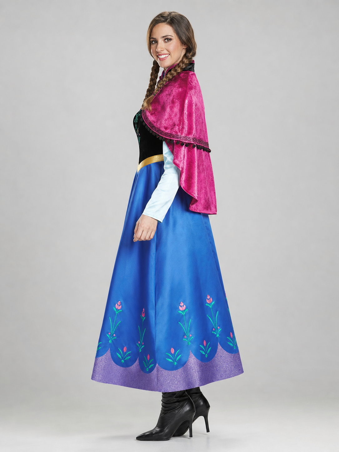 Fairytale Carnival Costume with Dress and Cape
