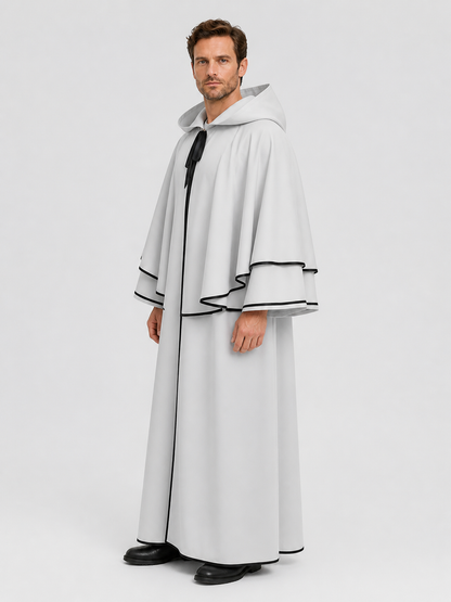 Death Reaper Hooded Cloak for Cosplay, White