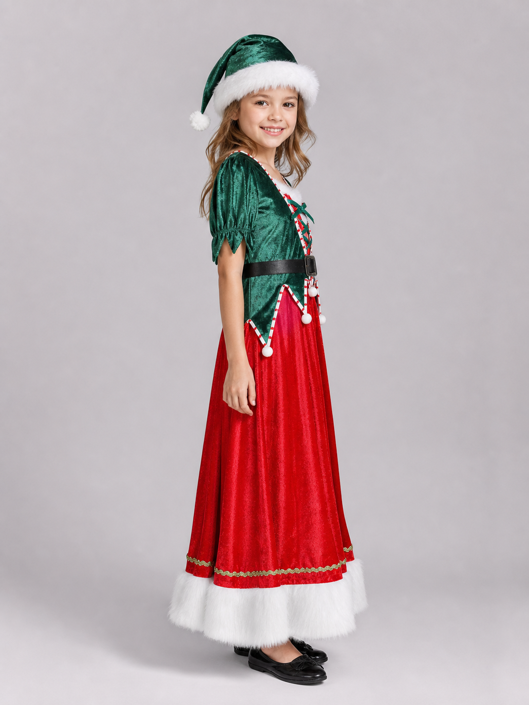 New Year's Character Costume: Dress, Hat, Arm Warmers
