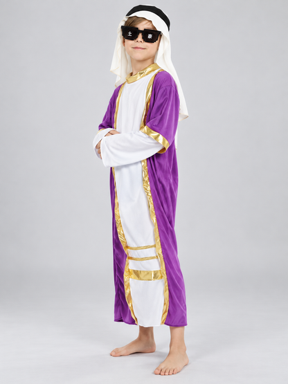 Kids' Oriental Carnival Costume: Robe, Headscarf, Glasses