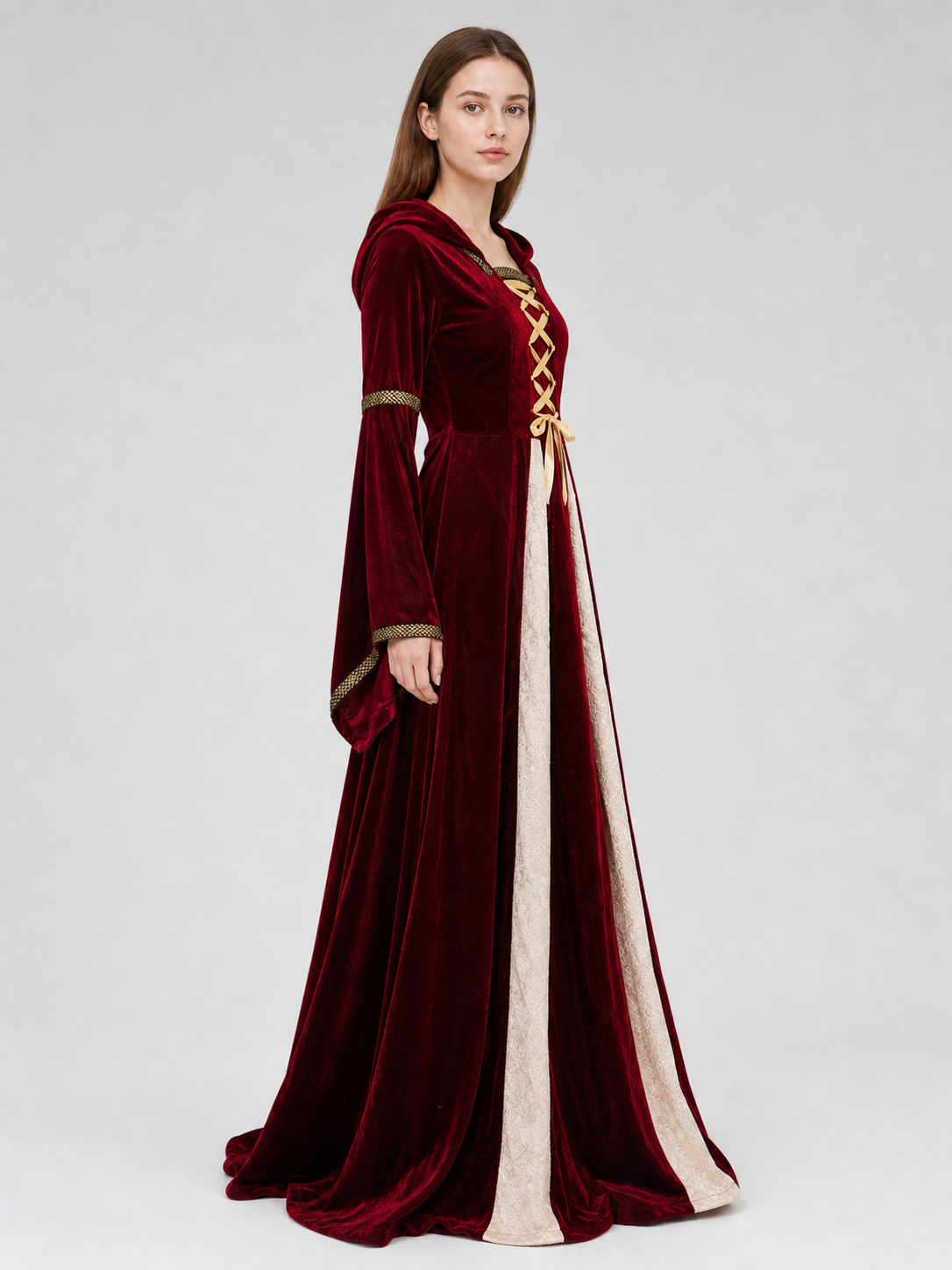 Medieval Hooded Dress, Gothic Style
