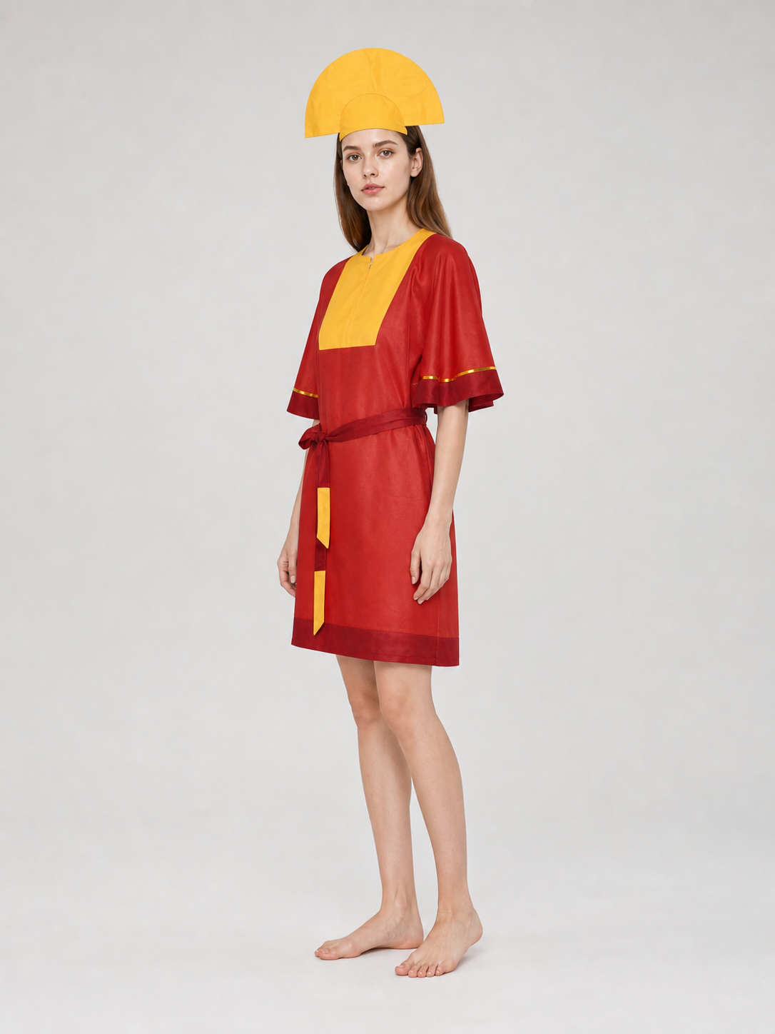 Movie Character Costume for Cosplay, Red and Yellow