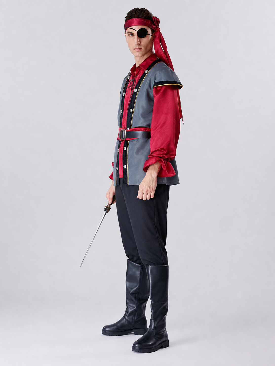 Pirate Costume for a Role-Playing Look with Vest and Belt