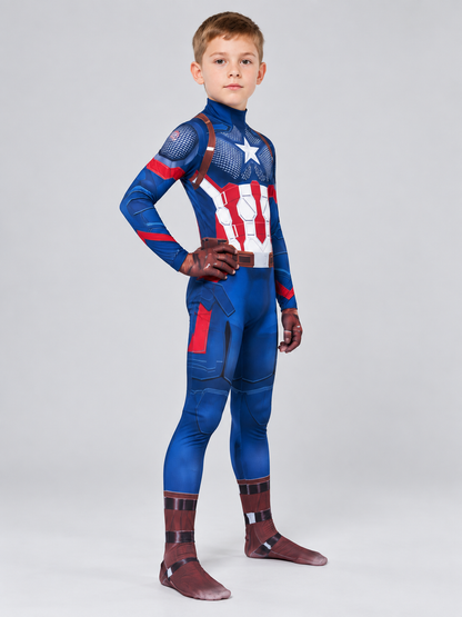 Carnival Jumpsuit Costume with White Star on Chest