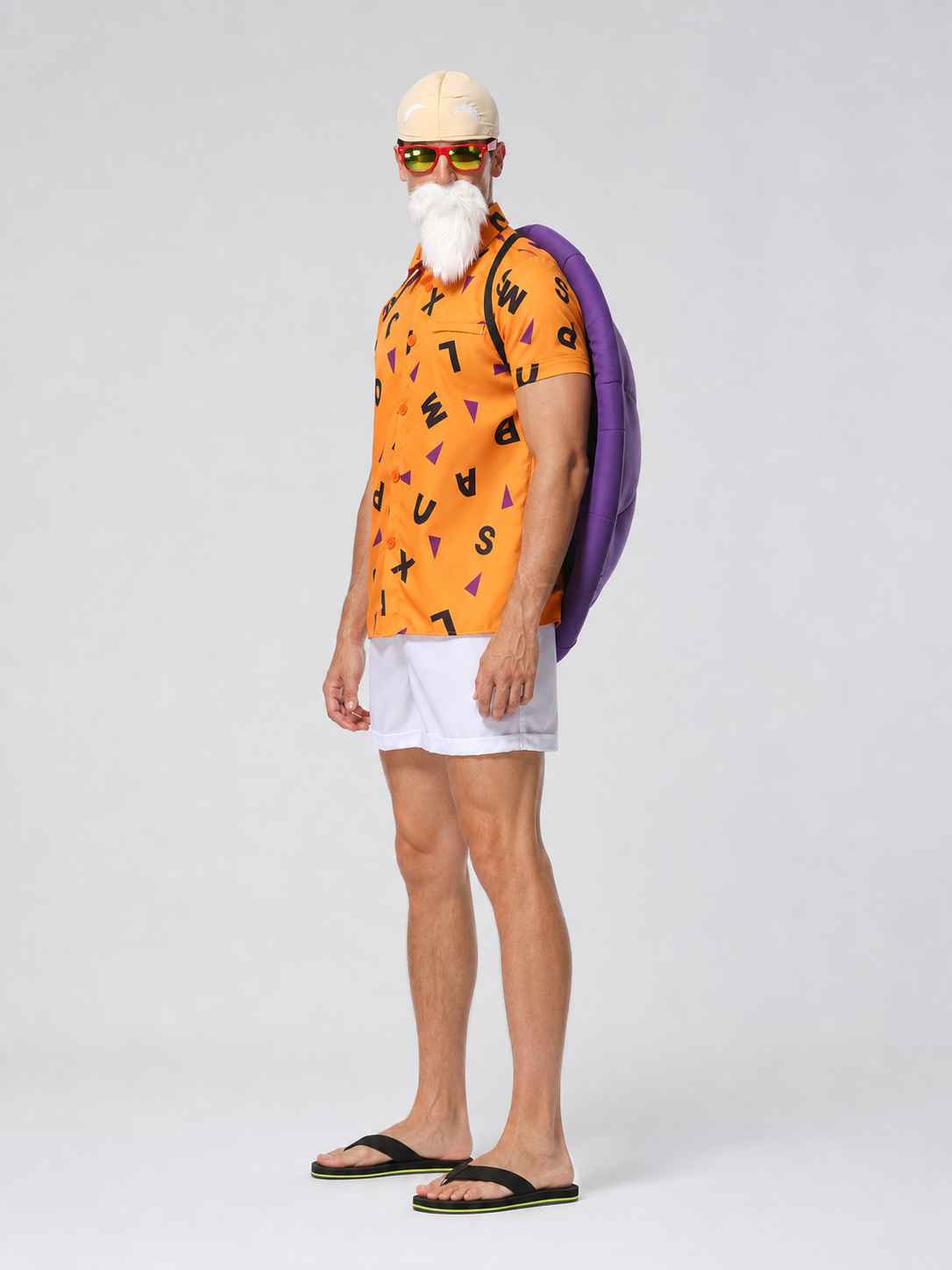 Orange cosplay shirt with collar and pocket