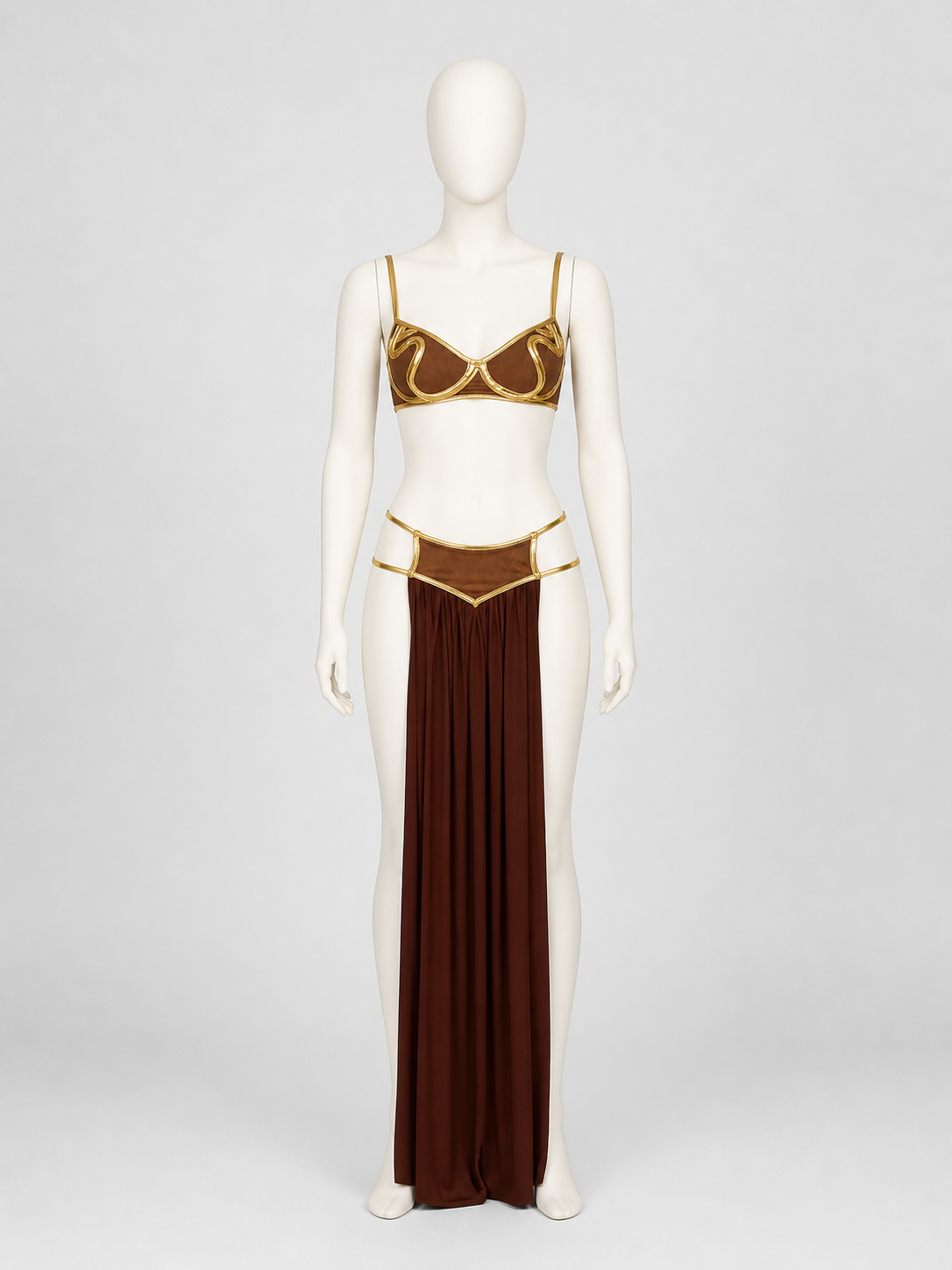 Cleopatra Costume, Gold Embellishments, Open Top, S-XXXL side view