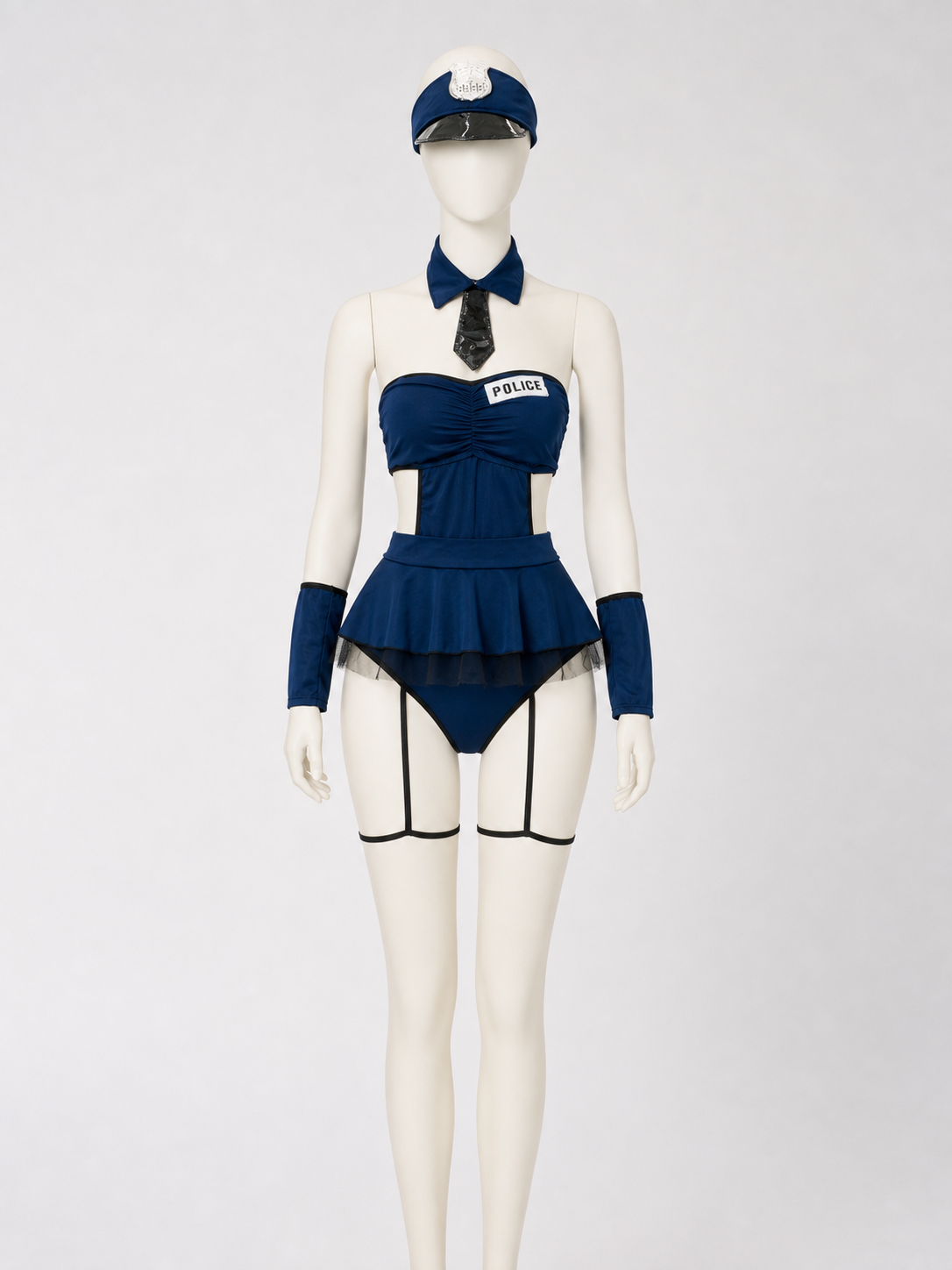 Police Cosplay Costume with Short Skirt