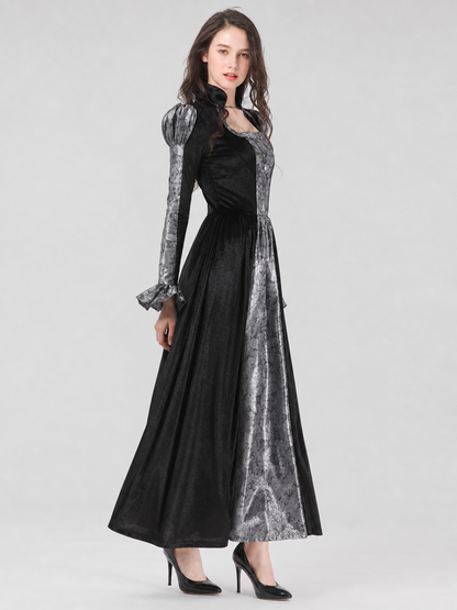 Gothic Vampire Dress with a Full Skirt