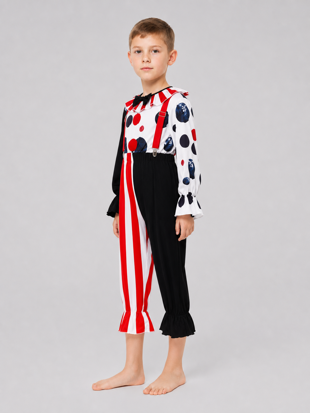 Clown carnival costume with pants and hat