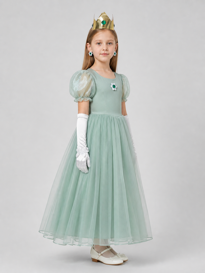 Daisy Accessories Set: Crown, Brooch, Earrings, and Gloves side view