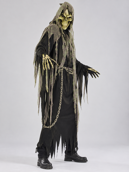 Halloween Carnival Costume, Robe, Skull Mask