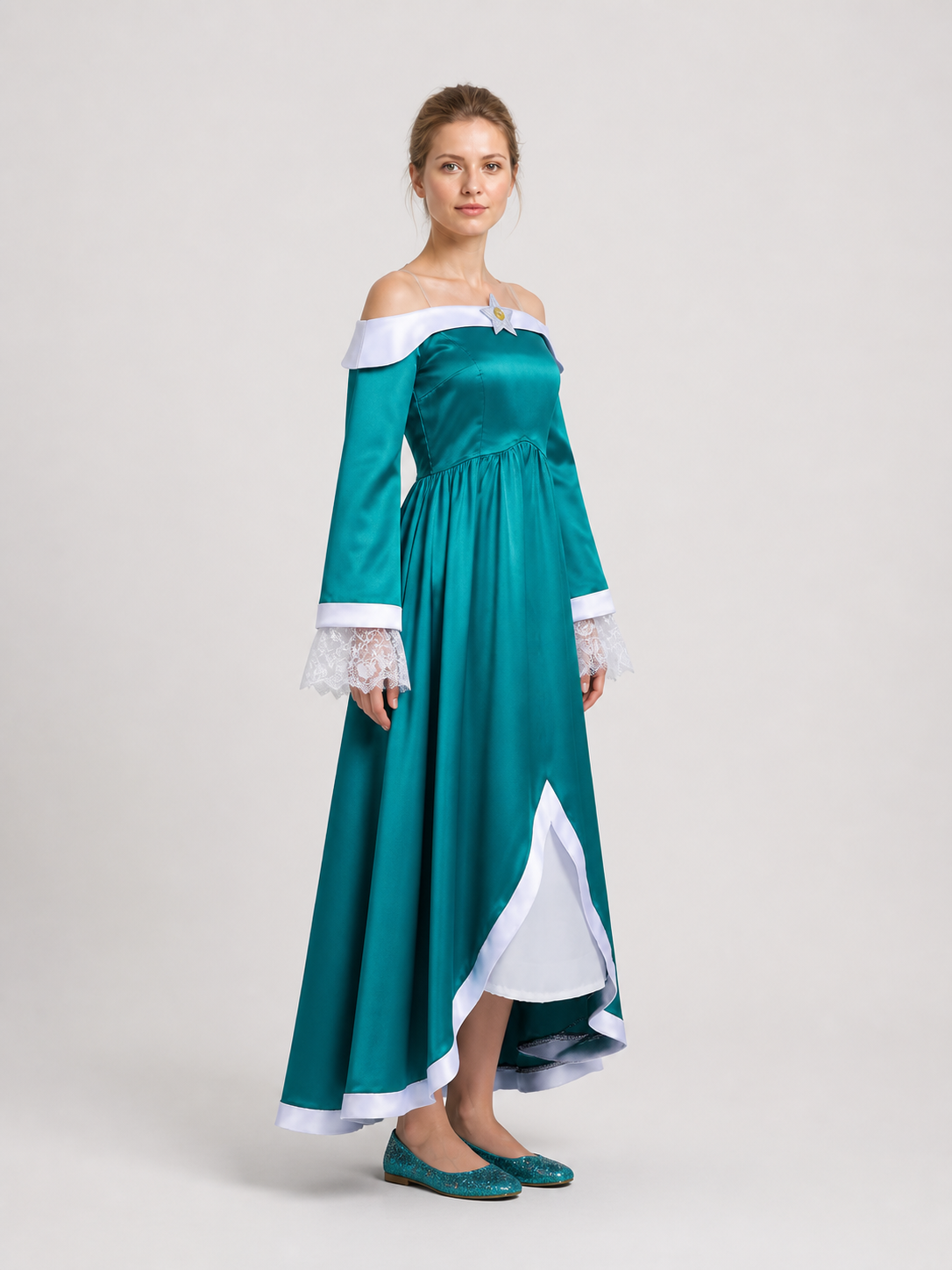 Rosalina Cosplay Dress, Long, with Brooch side view