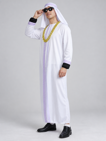 Arab-Inspired Carnival Costume with Headscarf and Glasses