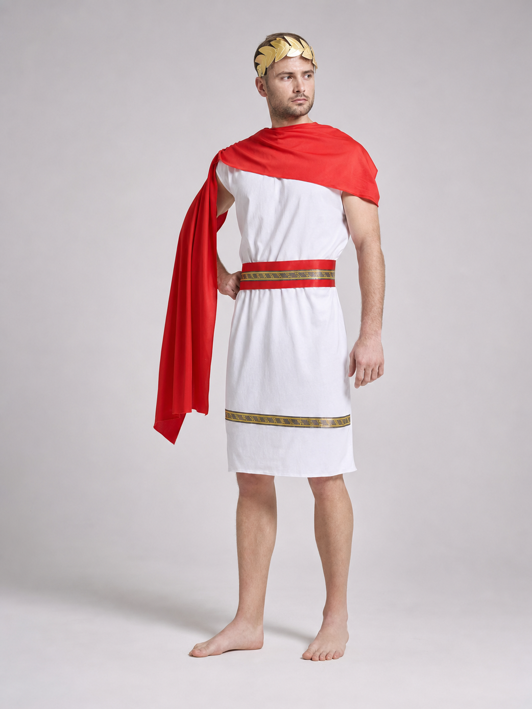 Roman Costume with Tunic, Cape, and Wreath