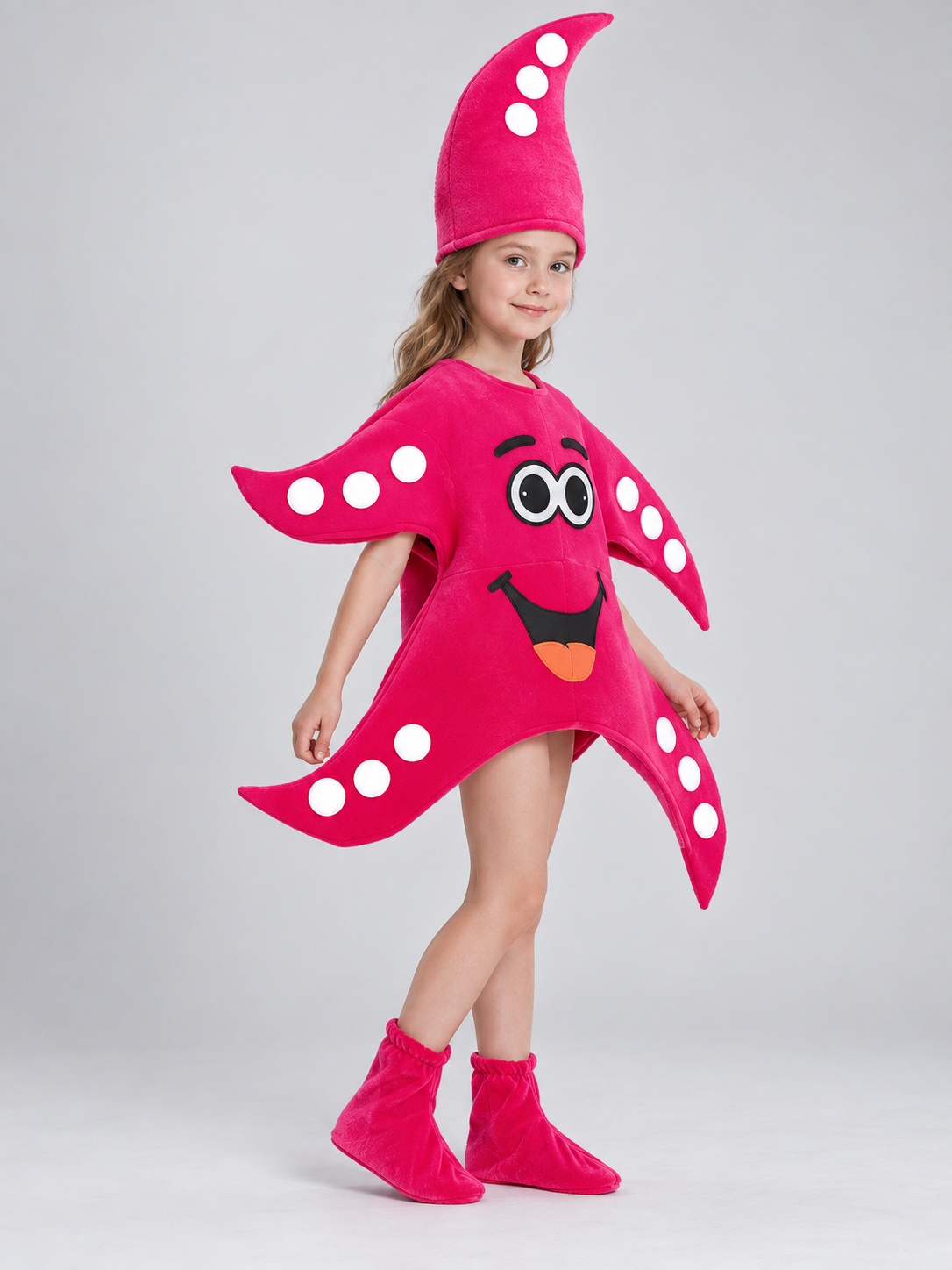 Bright pink carnival costume with tentacles