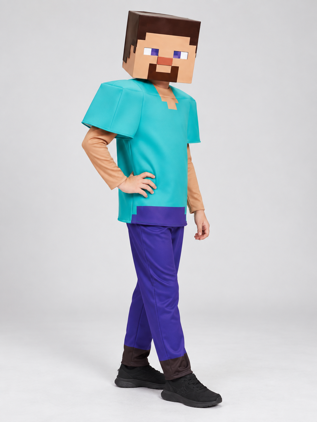 Carnival Costume with 3D Mask and Pixel Design
