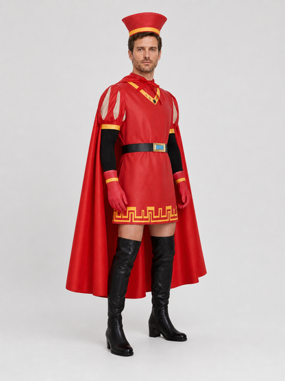 Lord Farquaad Cosplay Costume with Cape and Hat side view
