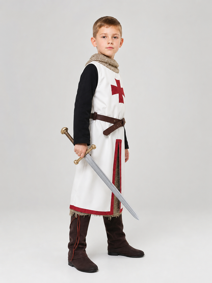 Children's Crusader Costume with Sword and Belt