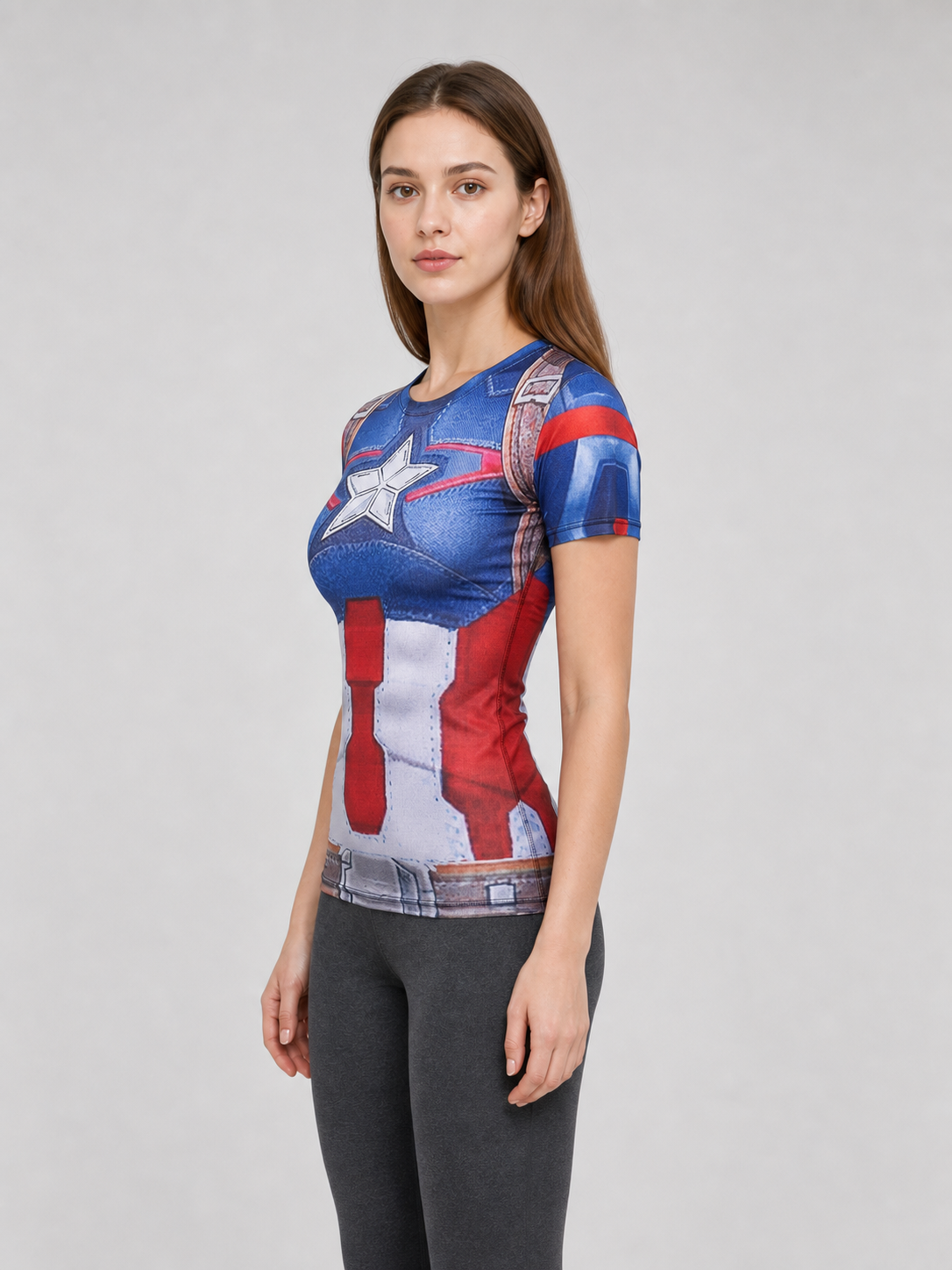 Superhero print T-shirt, slim fit
