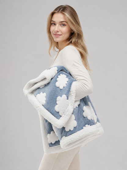 Pet Blanket with White Clouds side view