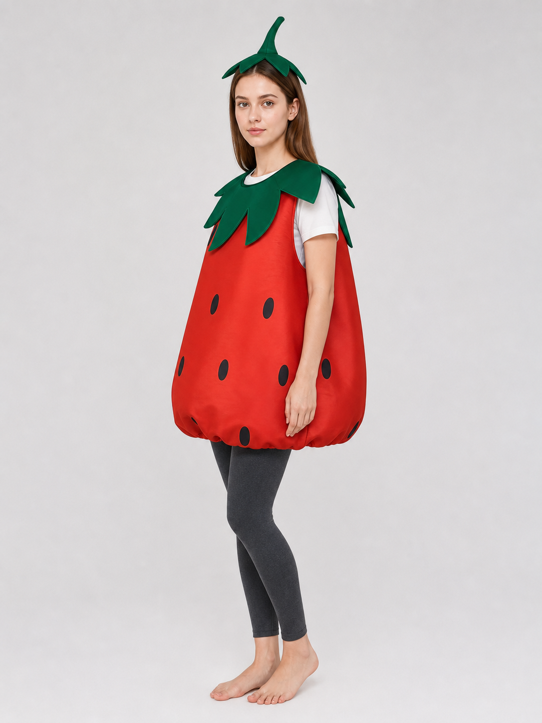 Adult Strawberry Costume with Mask