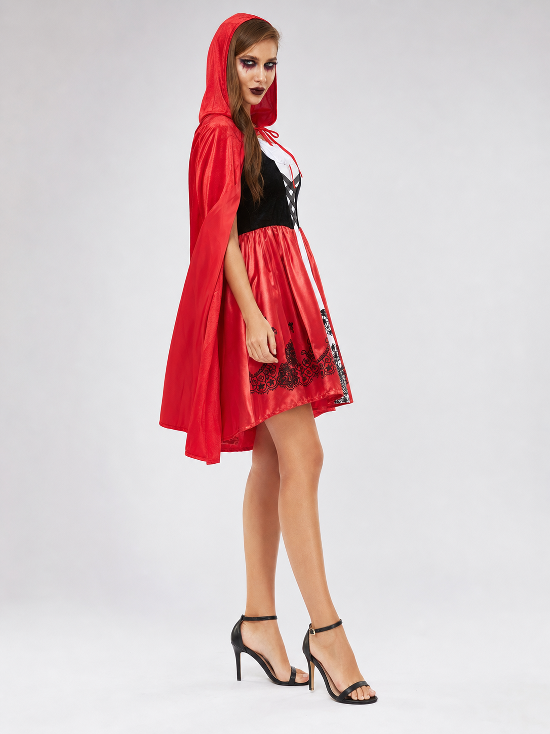 Little Red Riding Hood Costume: Hooded Dress with Cape