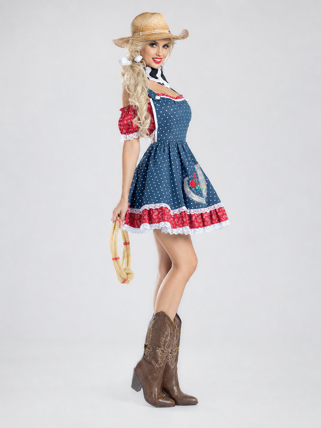 Western-Style Cosplay Dress with a Full Skirt