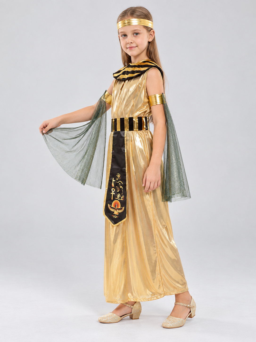 Queen Carnival Costume with Golden Dress