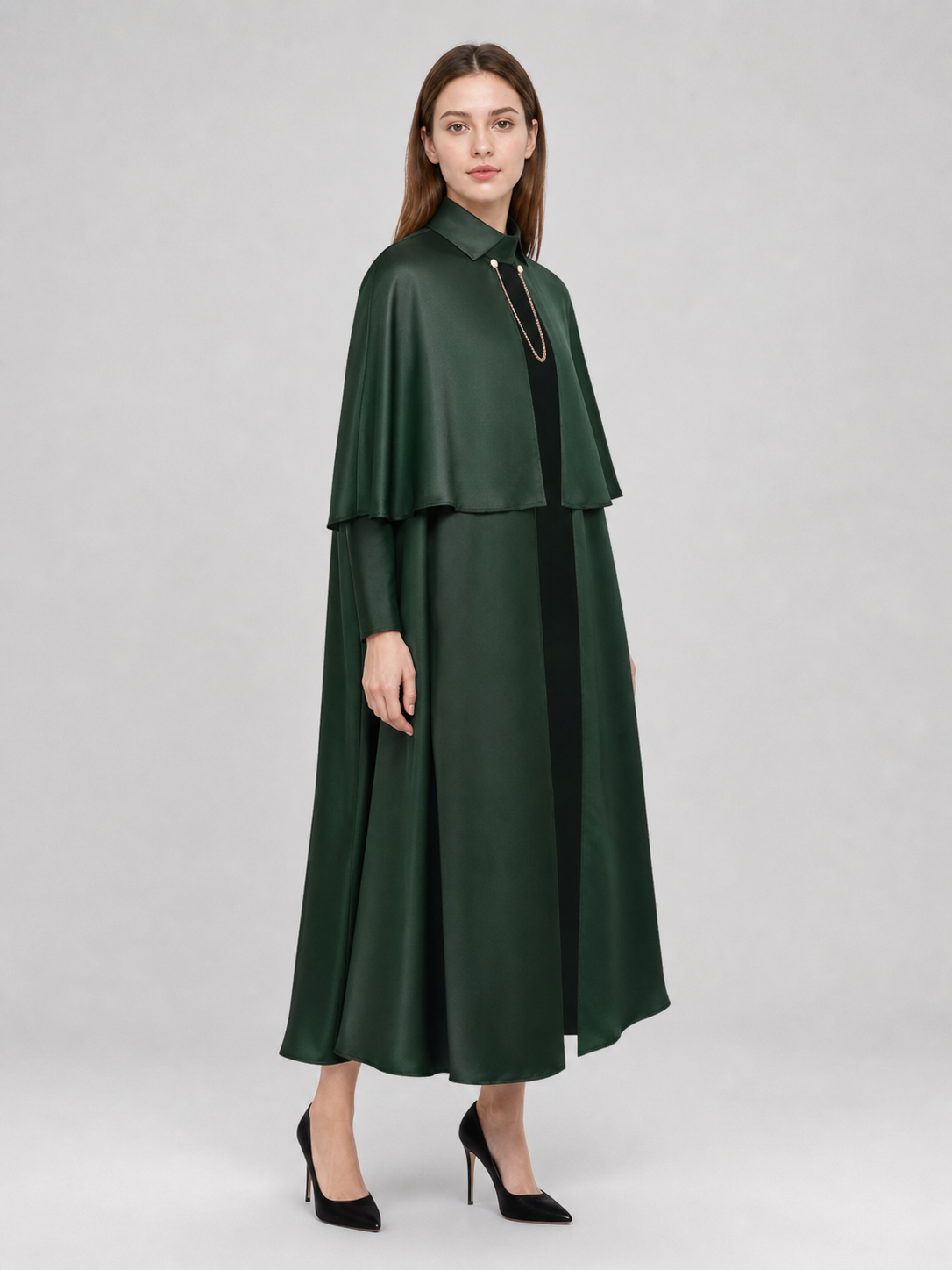 Green Gothic Cloak Cape for Cosplay