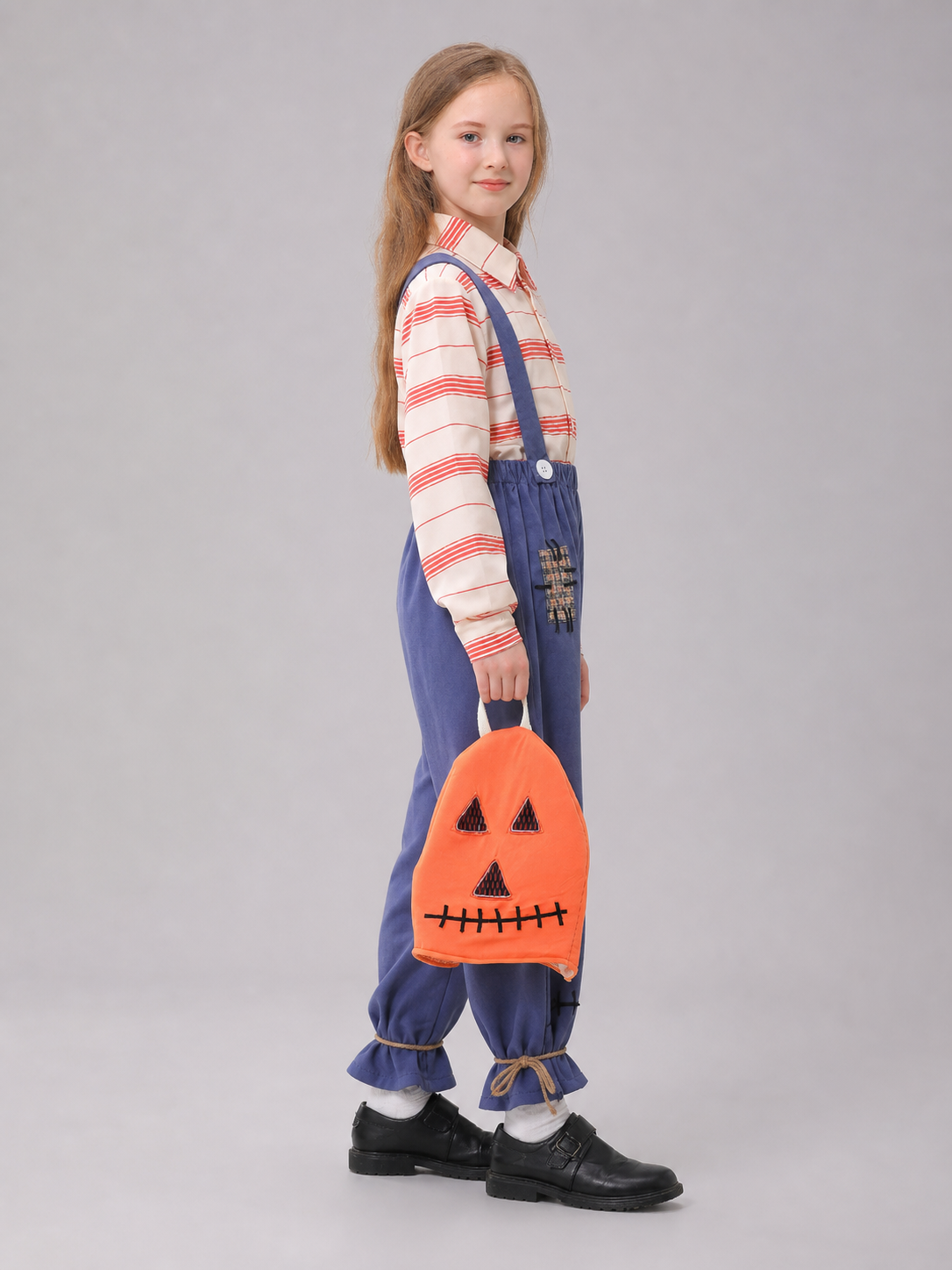 Pumpkin Scarecrow Carnival Costume, Patchwork Style