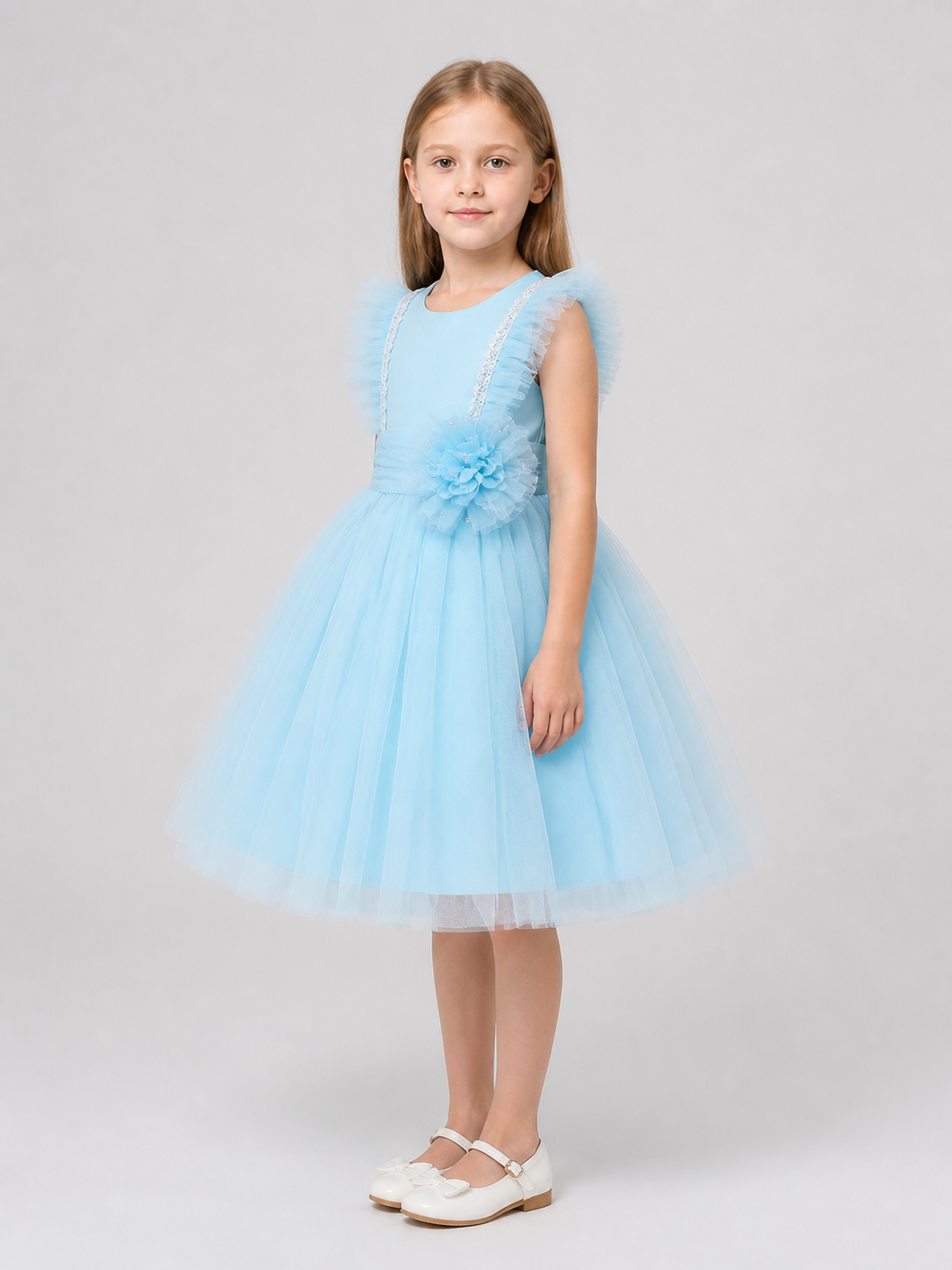Full Tulle Dress with Sequins, Dressy side view