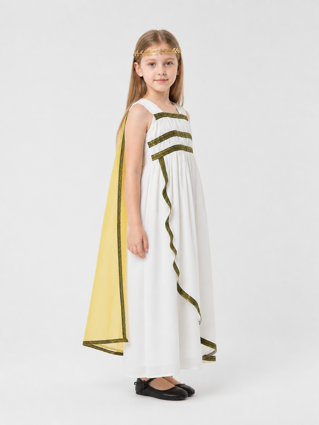 Cleopatra Cosplay Costume: Dress with Cape side view