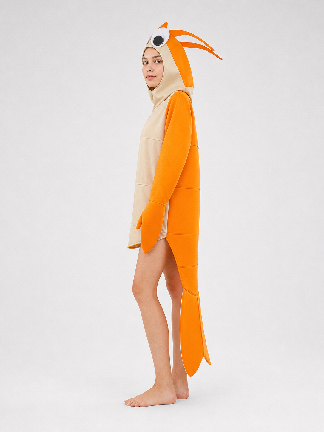 Shrimp One-Piece Costume with Hood