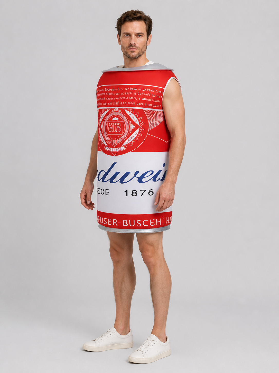 Budweiser Beer Can Carnival Costume, One Size side view