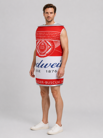 Budweiser Beer Can Carnival Costume, One Size side view