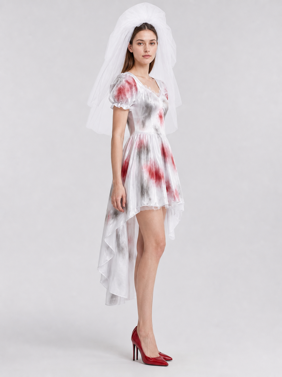 Carnival Dress with Blood Effect and Train side view